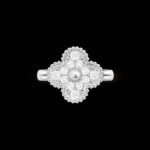 Vintage Alhambra Ring - Rhodium-Plated 18K White Gold and Diamonds - Image 4
