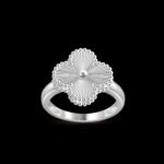 Vintage Alhambra Ring - Guilloch?? Rhodium-Plated 18K White Gold