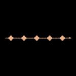 Vintage Alhambra Van Cleef & Arpels (VCA),Bracelet, 5 Motifs - Textured Rose Gold - Image 6