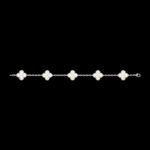 Vintage Alhambra Van Cleef & Arpels (VCA),Bracelet, 5 Motifs - Rhodium-Plated 18K White Gold and White Mother-of-Pearl - Image 3
