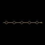 Vintage Alhambra Van Cleef & Arpels (VCA),Bracelet, 5 Motifs - 18K Yellow Gold and Onyx - Image 4