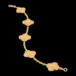 Vintage Alhambra Van Cleef & Arpels (VCA),Bracelet, 5 Motifs - Textured Yellow Gold