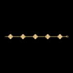 Vintage Alhambra Van Cleef & Arpels (VCA),Bracelet, 5 Motifs - Guilloch 18K Yellow Gold - Image 2