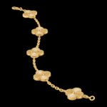 Vintage Alhambra Van Cleef & Arpels (VCA),Bracelet, 5 Motifs - Guilloch 18K Yellow Gold