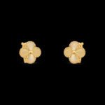 Vintage Alhambra Earrings - Guilloch?? 18K Yellow Gold - Image 3