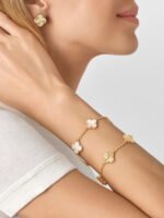 Vintage Alhambra Earrings - Guilloch?? 18K Yellow Gold - Image 5