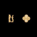 Vintage Alhambra Earrings - Guilloch?? 18K Yellow Gold - Image 6
