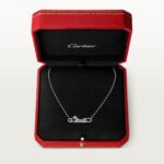 Panthère de Cartier Pendant Necklace,Cartier with Pavé Diamonds, 18K White Gold - Image 5
