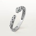 Panthère de Cartier Medium Bracelet,Cartier with Semi-Pavé Diamonds, 18K White Gold