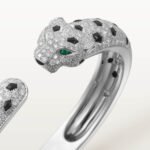 Panthère de Cartier Medium Bracelet,Cartier with Semi-Pavé Diamonds, 18K White Gold - Image 8
