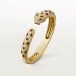 C Panthère de Cartier Bracelet, Medium Model, Half-Pavé Diamonds, 18K Yellow Gold