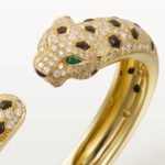 C Panthère de Cartier Bracelet, Medium Model, Half-Pavé Diamonds, 18K Yellow Gold - Image 8