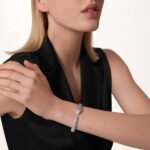 Panthère de Cartier Medium Bracelet,Cartier with Pavé Diamonds and Sapphires, 18K White Gold - Image 4