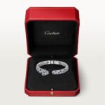 Panthère de Cartier Medium Bracelet,Cartier with Pavé Diamonds and Sapphires, 18K White Gold - Image 5