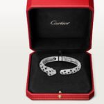 Panthère de Cartier Medium Bracelet,Cartier with Pavé Diamonds, 18K White Gold - Image 8