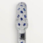 Panthère de Cartier Medium Bracelet,Cartier with Pavé Diamonds and Sapphires, 18K White Gold - Image 6