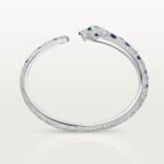Panthère de Cartier Medium Bracelet,Cartier with Pavé Diamonds and Sapphires, 18K White Gold - Image 2