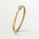 Panthère de Cartier Small Bracelet,Cartier with Semi-Pavé Diamonds, 18K Yellow Gold