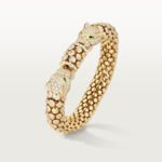 Panthère de Cartier Bracelet,Cartier with Pavé Diamonds, 18K Yellow Gold