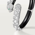 Panthère de Cartier Bracelet,Cartier with Black Lacquer and Pavé Diamonds, 18K White Gold - Image 6