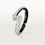 Panthère de Cartier Bracelet,Cartier with Black Lacquer and Pavé Diamonds, 18K White Gold