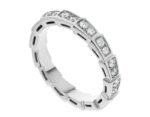 B Serpenti Viper Ring, Full Pavé Diamonds, 18K White Gold