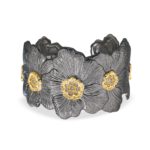 BLOSSOMS DIAMONDS Gold-Vermeil Silver Gardenia Cuff Buccellati,Bracelet with Stud Detail and Fancy Diamonds - Image 2