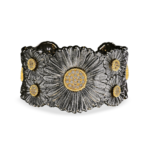 BLOSSOMS DIAMONDS Gold-Vermeil Silver Daisy Cuff Buccellati,Bracelet with Stud Detail and Fancy Diamonds - Image 2
