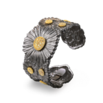 BLOSSOMS DIAMONDS Gold-Vermeil Silver Daisy Cuff Buccellati,Bracelet with Stud Detail and Fancy Diamonds
