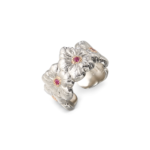 BLOSSOMS SAPPHIRES ETERNELLE Rose-Gold-Vermeil Silver Gardenia Buccellati,Ring with Pink Sapphires
