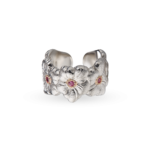 BLOSSOMS SAPPHIRES ETERNELLE Rose-Gold-Vermeil Silver Gardenia Buccellati,Ring with Pink Sapphires - Image 3