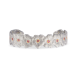 BLOSSOMS SAPPHIRES Rose-Gold-Vermeil Silver Gardenia Cuff Buccellati,Bracelet with Pink Sapphires - Image 2