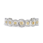 BLOSSOMS DIAMONDS Gold-Vermeil Silver Daisy Cuff Buccellati,Bracelet with Fancy Diamonds - Image 2